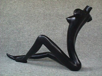 Female, black, sitting, piece no. 2